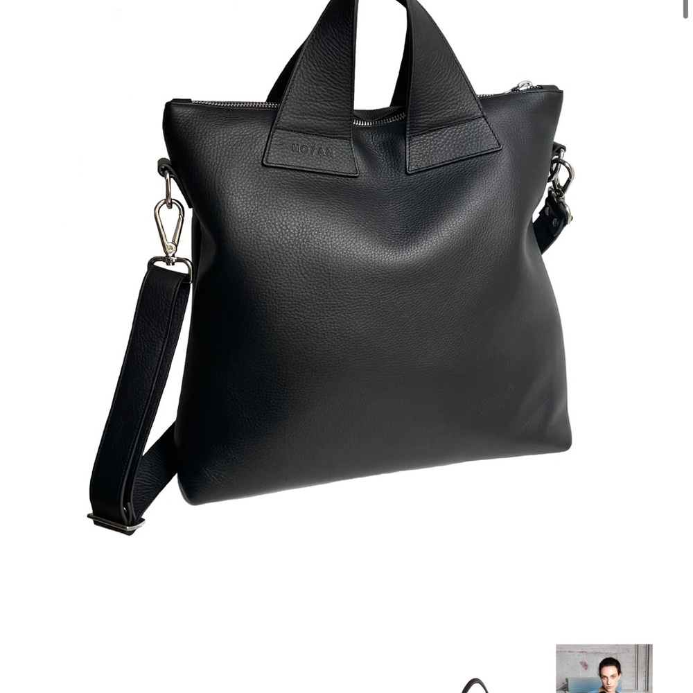 No/An Studio Simo Tote black leather NEW - Picture 7 of 16